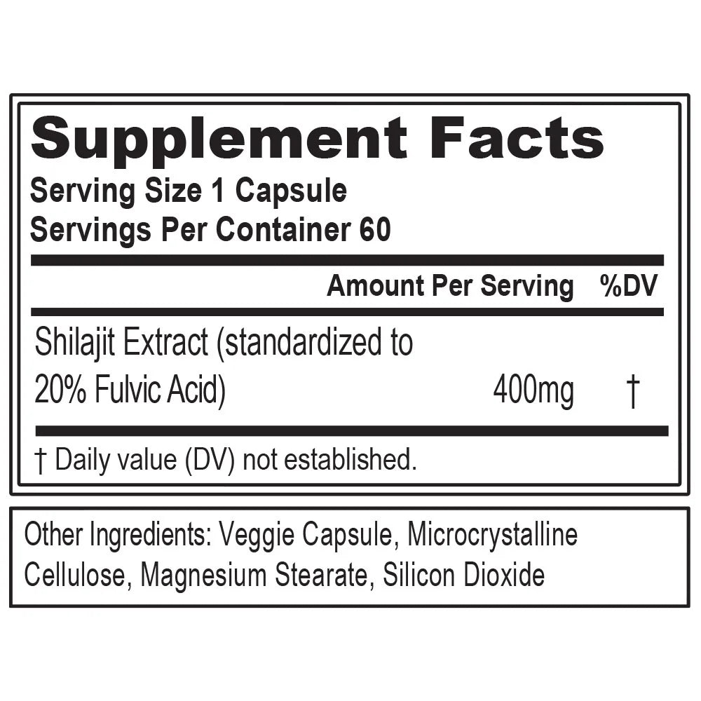 EVLution Nutrition, شيلاجيت، 60 كبسولة نباتية