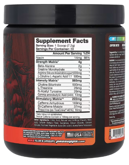 ProSupps, Mr. Hyde®, Signature pré-entraînement, Punch aux fruits, 216 g