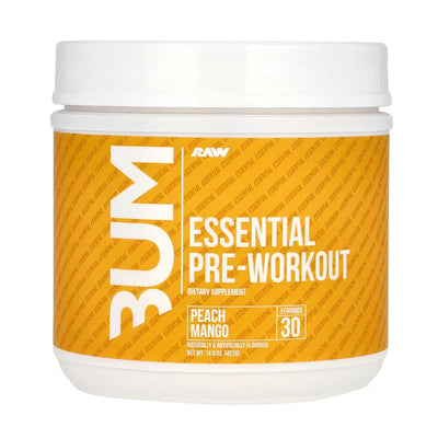 Raw Nutrition, Bum, Pré-entraînement essentiel, Pêche et mangue, 423 g